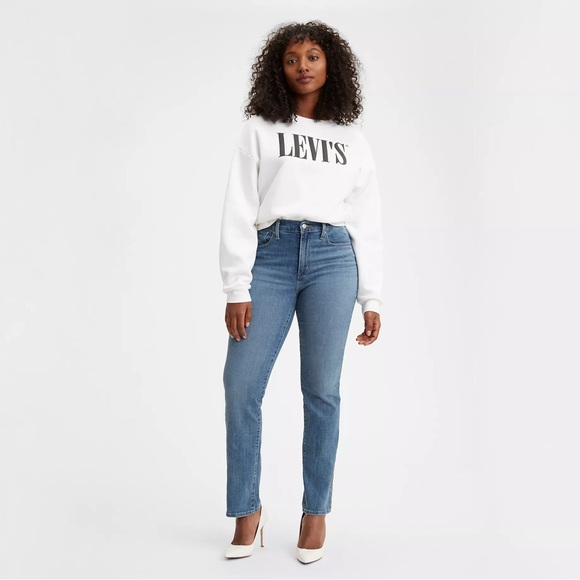 Levi’s 724 High Rise Straight Women’s Jeans size 26 medium wash Into The Groove - Picture 1 of 10